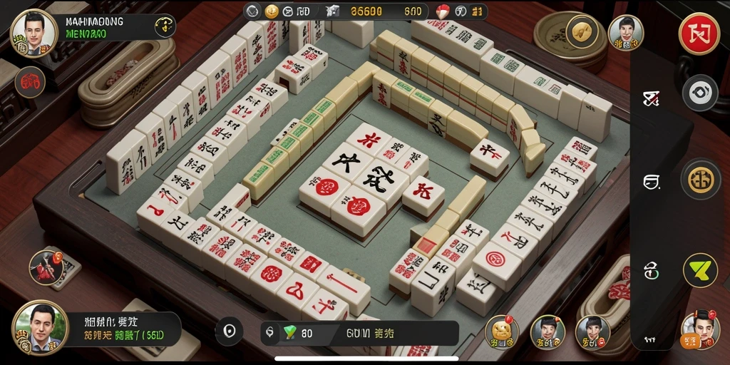 Screenshot menunjukkan gameplay seru Mahjong dari 66D.