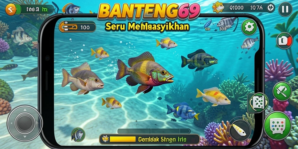 Screenshot gameplay BANTENG69 dengan aksi tembak ikan yang seru.