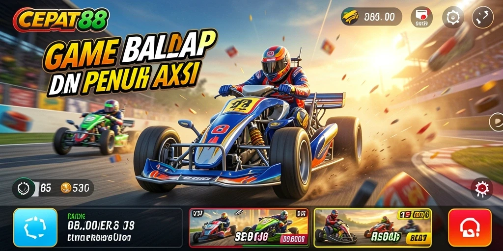 Tampilan gameplay balap cepat dan seru di CEPAT88.