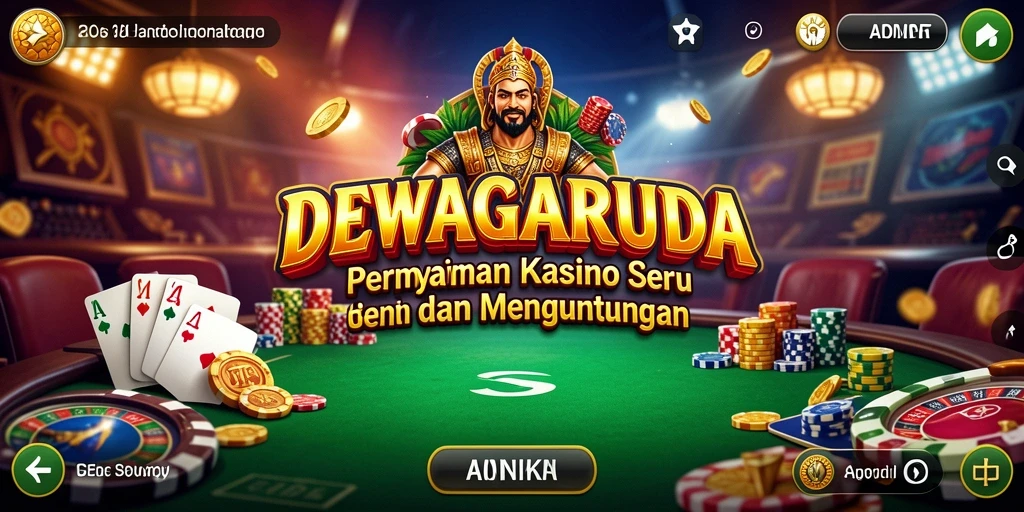 Tampilan gameplay seru DEWAGARUDA yang penuh dengan aksi Kasino.