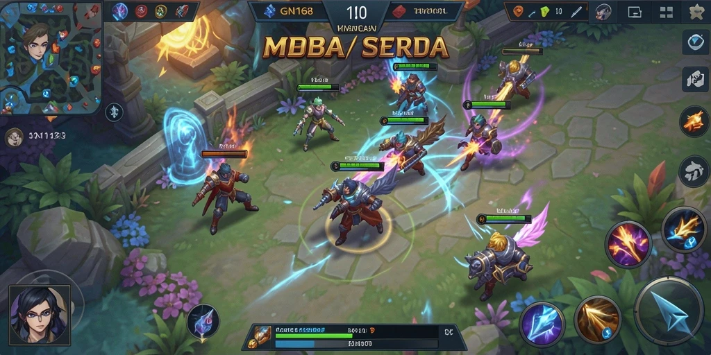 Gameplay seru GN168 dengan aksi pertempuran tim.
