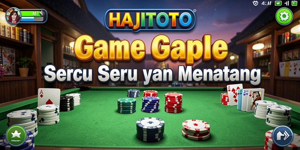 Tampilan gameplay HAJITOTO yang seru dan menarik saat bermain Gaple.