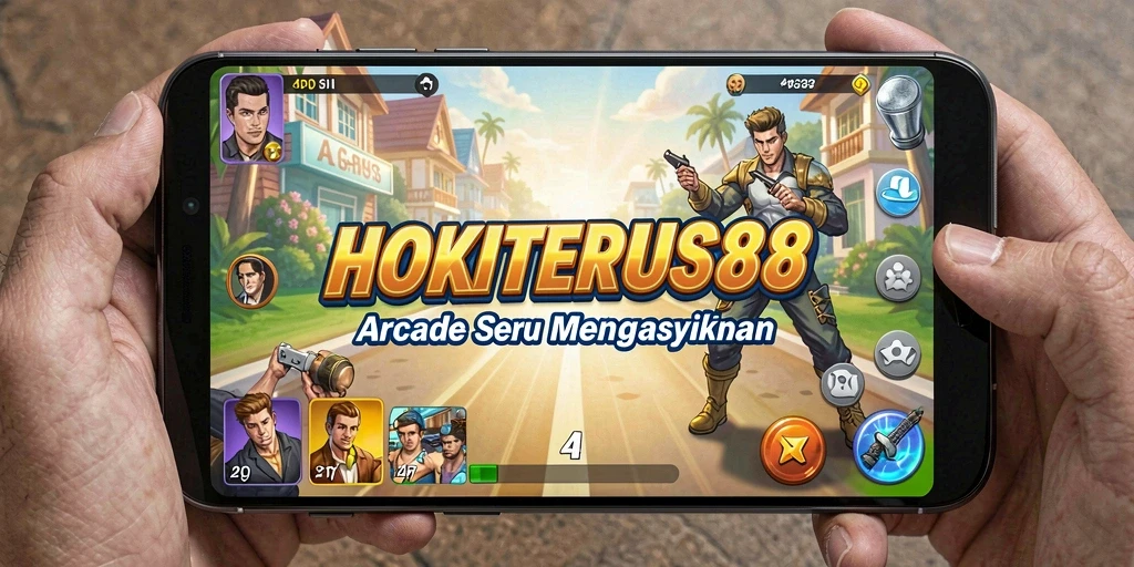 Tangkapan layar utama HOKITERUS88 menampilkan gameplay Arcade yang seru.
