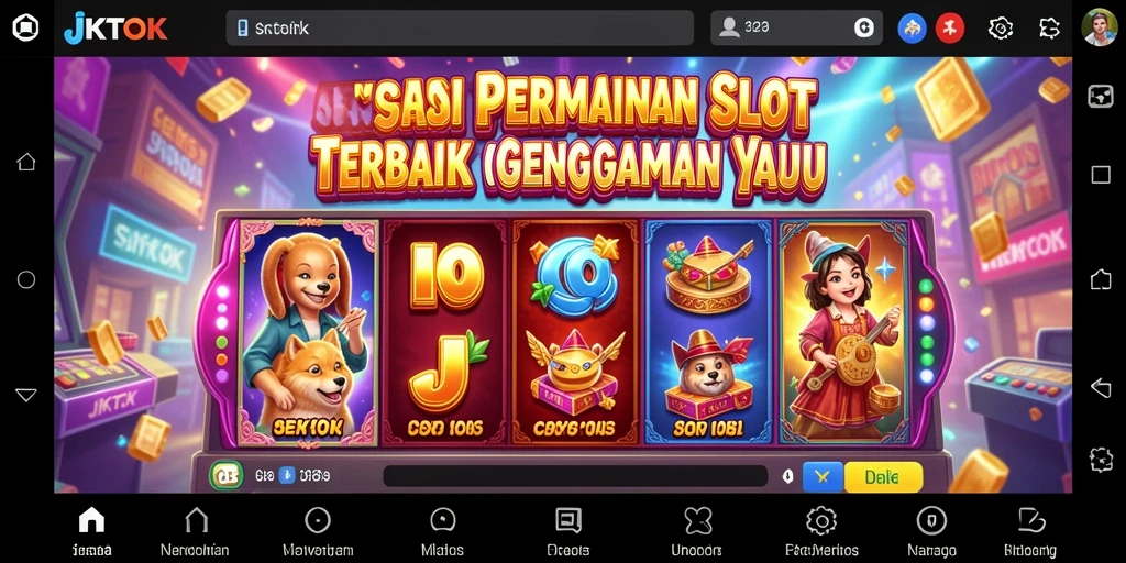 Screenshot JKTOK menampilkan gameplay slot yang menarik dan penuh warna.