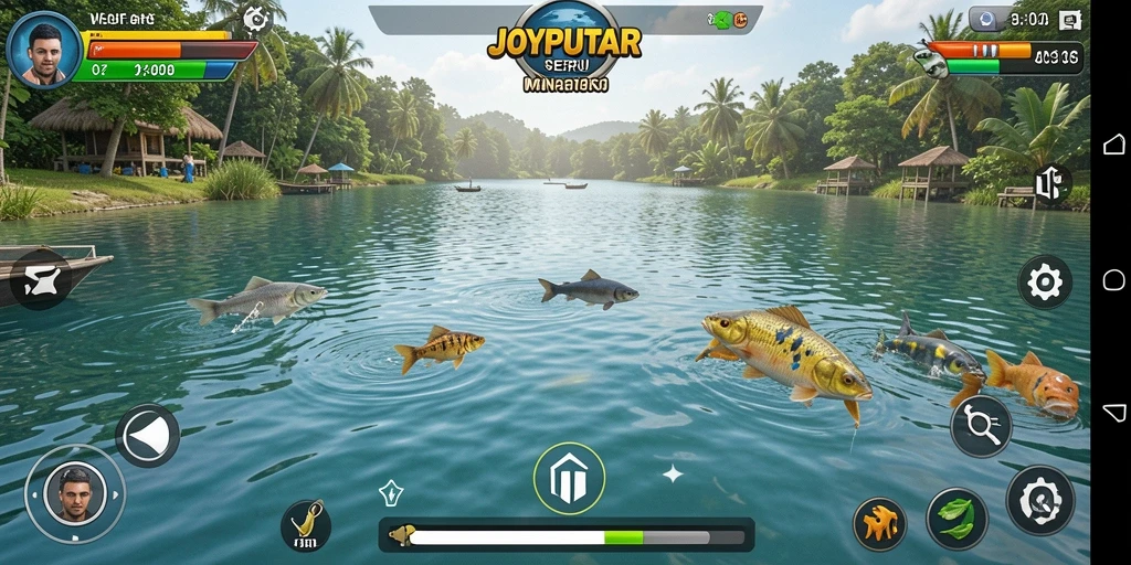 Tampilan menakjubkan gameplay Fishing di JOYPUTAR.