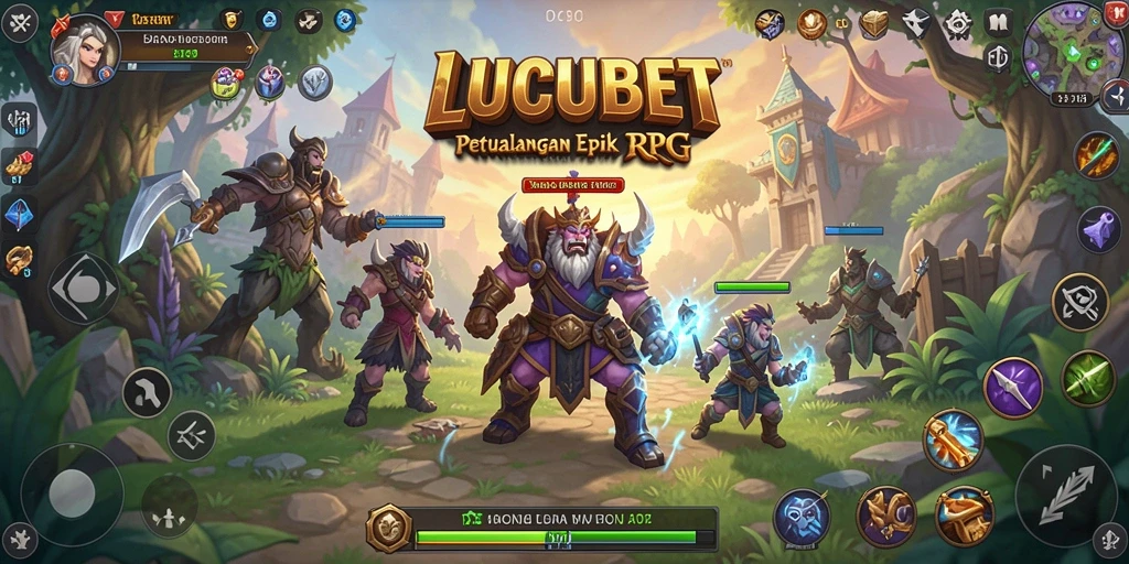 Tampilan gameplay epik dalam LUCUBET menggambarkan petualangan seru.