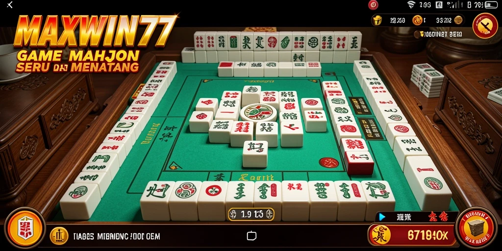 Tampilan screenshot MAXWIN77 yang menunjukkan gameplay Mahjong yang seru.