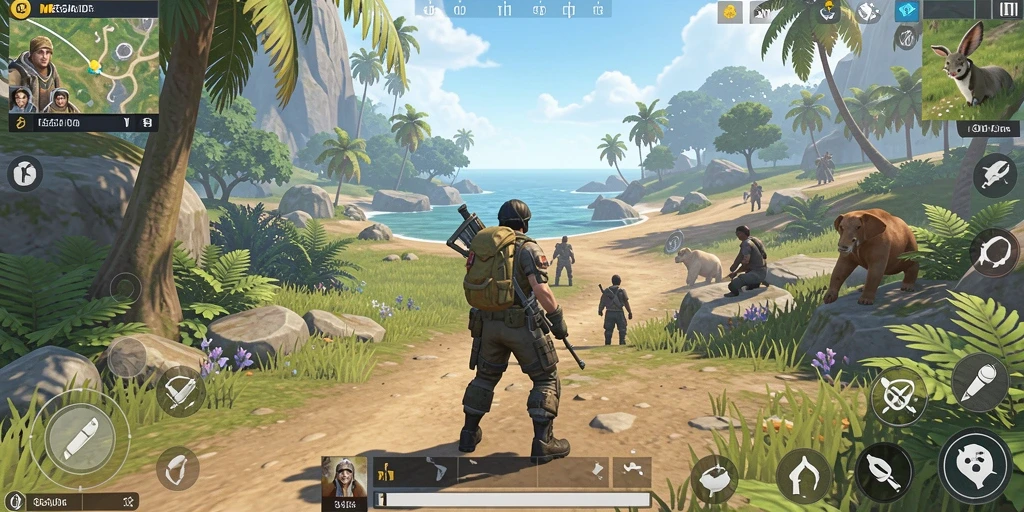 Screenshot gameplay MEGAIDR menampilkan keindahan dunia terbuka.