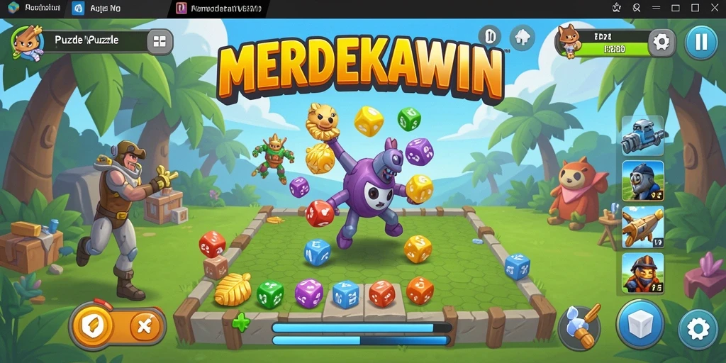 Tampilan gameplay seru dan menantang dari MERDEKAWIN.
