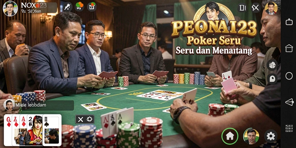 Tampilan gameplay Poker yang menarik dalam NOX123.