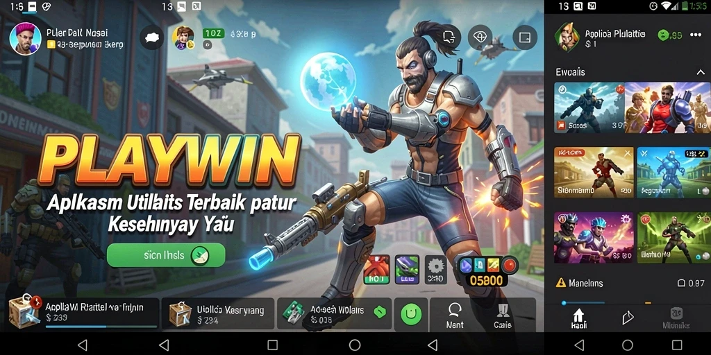 Tampilan antarmuka utama PLAYWIN yang intuitif dan mudah digunakan.