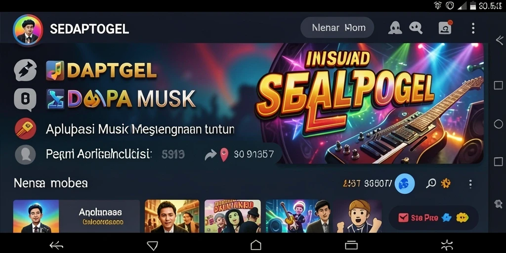 Tampilan gameplay SEDAPTOGEL yang menakjubkan saat mendengarkan musik.