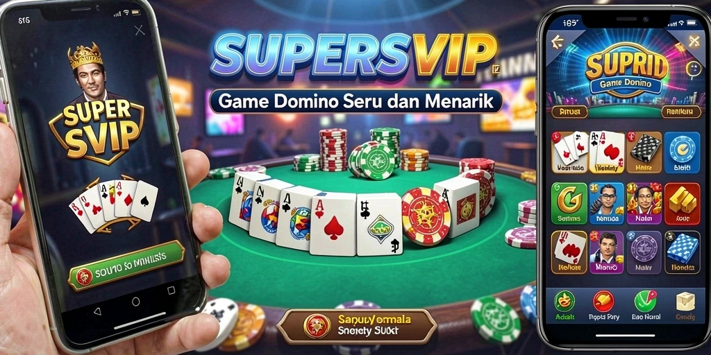Screenshot menunjukkan gameplay seru dari SUPERSVIP Domino.