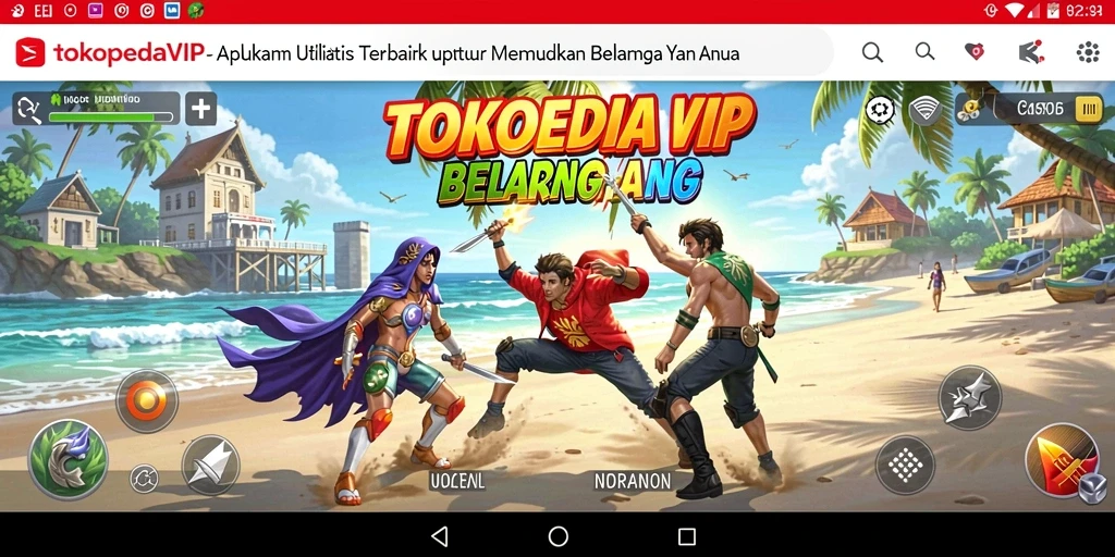 Tampilan antarmuka TOKOPEDIAVIP yang menarik dan mudah digunakan.