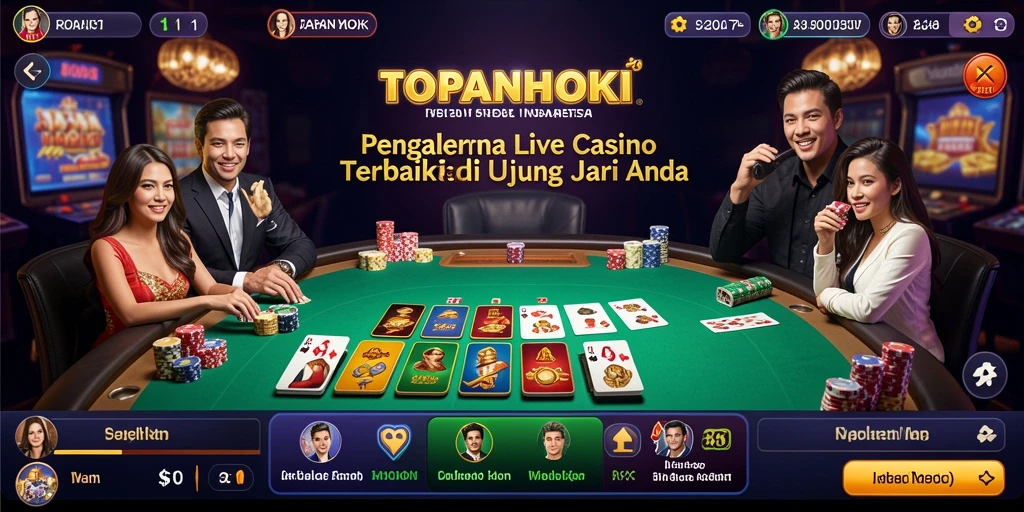 Tampilan gameplay Live Casino di TOPANHOKI yang menegangkan.