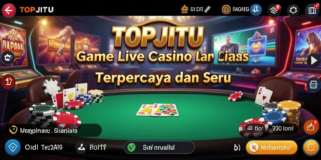Screenshot gameplay seru di TOPJITU dengan dealer langsung.