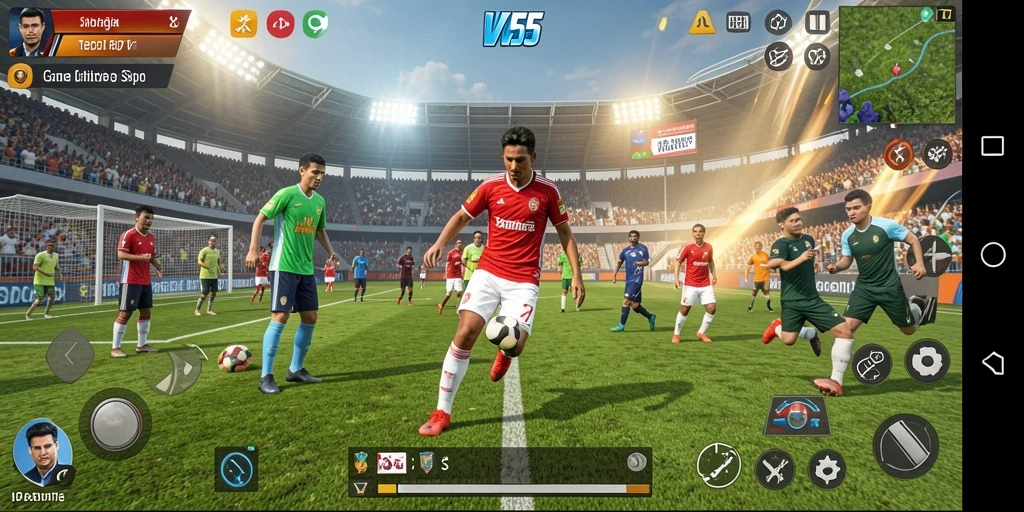Tampilan menarik gameplay olahraga VV55 yang mengasyikkan.