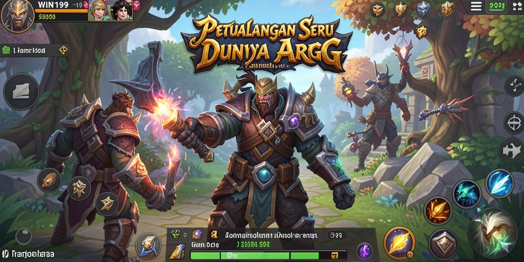 Tampilan gameplay seru yang penuh aksi dalam WIN199.